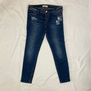 Abercrombie kids skinny patchwork jeans